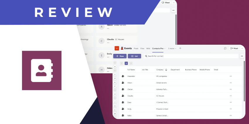 Contacts Pro for Microsoft Teams Review: The Familiar Address Book Now Available in Teams