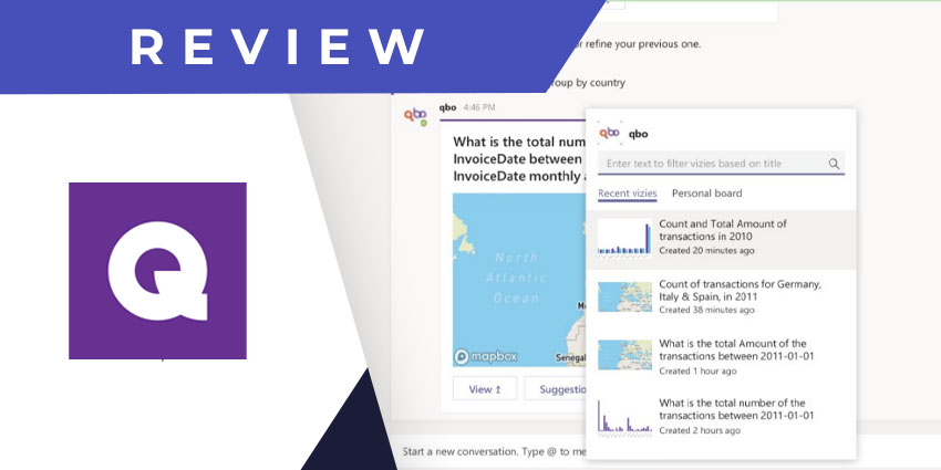 QBO for Microsoft Teams Review: Chatbot-Based Self-Service BI and Dashboarding